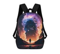 sinyumoney 3D Printing Kids Backpack Fantasy Cosmic Illusions Daypacks Book Bag Fashion Book Bag Casual Daypacks for School Boys And Girls 17inch