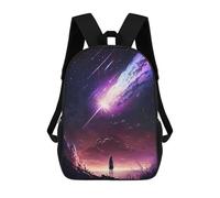 sinyumoney 3D Printing Kids Backpack Galaxy Meteor Sunset Daypacks Book Bag Fashion Book Bag Casual Daypacks for School Boys And Girls 17inch
