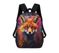 sinyumoney 3D Printing Kids Backpack Graffiti Splatter Fox Wall Daypacks Book Bag Fashion Book Bag Casual Daypacks for School Boys And Girls 17inch