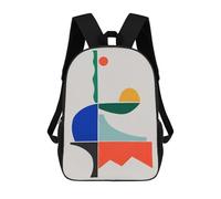 sinyumoney 3D Printing Kids Backpack Harmonious Collage 1 Daypacks Book Bag Fashion Book Bag Casual Daypacks for School Boys And Girls 17inch