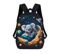 sinyumoney 3D Printing Kids Backpack Koala Crescent Moon Daypacks Book Bag Fashion Book Bag Casual Daypacks for School Boys And Girls 17inch