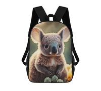 sinyumoney 3D Printing Kids Backpack Koala Portrait Daypacks Book Bag Fashion Book Bag Casual Daypacks for School Boys And Girls 17inch