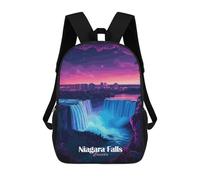 sinyumoney 3D Printing Kids Backpack Niagara Falls Night View Daypacks Book Bag Fashion Book Bag Casual Daypacks for School Boys And Girls 17inch