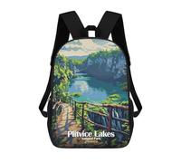 sinyumoney 3D Printing Kids Backpack Plitvice Lakes National Park Croatia Daypacks Book Bag Fashion Book Bag Casual Daypacks for School Boys And Girls 17inch