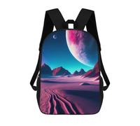 sinyumoney 3D Printing Kids Backpack RetroFuture Desert Daypacks Book Bag Fashion Book Bag Casual Daypacks for School Boys And Girls 17inch