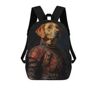 sinyumoney 3D Printing Labrador Retreiver In Armor Children School Backpacks Boys Bookbags Big Capacity Bookbag Travel Backpack Daypacks 17inch
