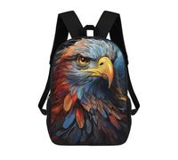 sinyumoney 3D Printing Majestic Eagle Portret Children School Backpacks Boys Bookbags Big Capacity Bookbag Travel Backpack Daypacks 17inch