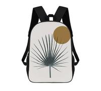 sinyumoney 3D Printing Minimalist Floral A24 Children School Backpacks Boys Bookbags Big Capacity Bookbag Travel Backpack Daypacks 17inch
