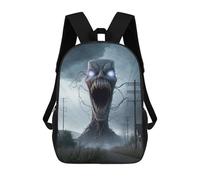 sinyumoney 3D Printing Monstrous Entity in Suburban Setting Children School Backpacks Boys Bookbags Big Capacity Bookbag Travel Backpack Daypacks 17inch