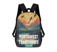 sinyumoney 3D Printing Northwest Territories Canada Children School Backpacks Boys Bookbags Big Capacity Bookbag Travel Backpack Daypacks 17inch