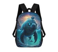 sinyumoney 3D Printing Oceanic Giant Children School Backpacks Boys Bookbags Big Capacity Bookbag Travel Backpack Daypacks 17inch