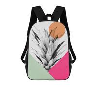 sinyumoney 3D Printing Pineapple Collage Children School Backpacks Boys Bookbags Big Capacity Bookbag Travel Backpack Daypacks 17inch