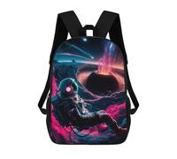 sinyumoney 3D Printing Pink Destruction Children School Backpacks Boys Bookbags Big Capacity Bookbag Travel Backpack Daypacks 17inch