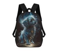 sinyumoney 3D Printing Poodle Dog Children School Backpacks Boys Bookbags Big Capacity Bookbag Travel Backpack Daypacks 17inch