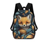 sinyumoney 3D Printing Red Fox In Autumn Leaves Children School Backpacks Boys Bookbags Big Capacity Bookbag Travel Backpack Daypacks 17inch