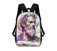 sinyumoney 3D Printing Saint James The Greater Children School Backpacks Boys Bookbags Big Capacity Bookbag Travel Backpack Daypacks 17inch