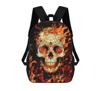 sinyumoney 3D Printing Skull Head Children School Backpacks Boys Bookbags Big Capacity Bookbag Travel Backpack Daypacks 17inch