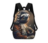 sinyumoney 3D Printing Sloth As A Philosopher Children School Backpacks Boys Bookbags Big Capacity Bookbag Travel Backpack Daypacks 17inch