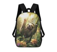 sinyumoney 3D Printing Sloth in Rainforest Children School Backpacks Boys Bookbags Big Capacity Bookbag Travel Backpack Daypacks 17inch