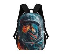 sinyumoney 3D Printing Snow Storm Skier Close Up Children School Backpacks Boys Bookbags Big Capacity Bookbag Travel Backpack Daypacks 17inch
