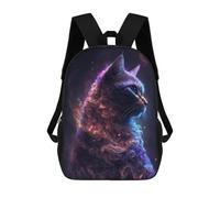 sinyumoney 3D Printing Space Cat Children School Backpacks Boys Bookbags Big Capacity Bookbag Travel Backpack Daypacks 17inch