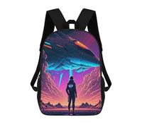 sinyumoney 3D Printing Space Explorer's Dawn Children School Backpacks Boys Bookbags Big Capacity Bookbag Travel Backpack Daypacks 17inch
