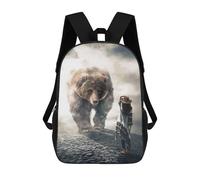 sinyumoney 3D Printing The Giant Bear Children School Backpacks Boys Bookbags Big Capacity Bookbag Travel Backpack Daypacks 17inch