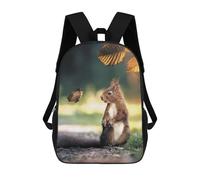 sinyumoney 3D Printing The Squirrel And Butterfly Children School Backpacks Boys Bookbags Big Capacity Bookbag Travel Backpack Daypacks 17inch