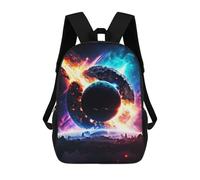 sinyumoney 3D Realistic Planet in Space School Backpack Student Casual Backpack For Kid's Children's Daypack Bookbag Hiking Sports Outdoor Work Travel Laptop Bag 17inch