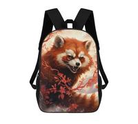 sinyumoney 3D Red Panda in Autumn Print Children Backpack for School Students Backpacks Schoolbag Shoulder Book Bags 17inch