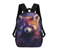 sinyumoney 3D Red Panda in Space Printing Daypacks Kids Casual Backpack Knapsack High Capacity Rucksack Travel Laptop Book Bag 17inch