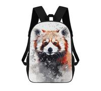 sinyumoney 3D Red Panda Watercolor Art Print Kid's Backpack Waterproof 17inch School Bag Cute Rucksacks Fashion Casual Schoolbag for Kids for Girl Boy School