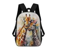 sinyumoney 3D Romantic Giraffe School Backpack Student Casual Backpack For Kid's Children's Daypack Bookbag Hiking Sports Outdoor Work Travel Laptop Bag 17inch