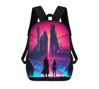 sinyumoney 3D Rule The Future Together School Backpack Student Casual Backpack For Kid's Children's Daypack Bookbag Hiking Sports Outdoor Work Travel Laptop Bag 17inch