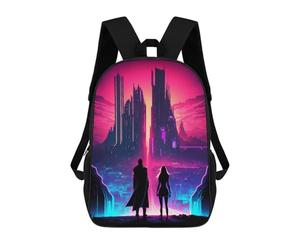 sinyumoney 3D Rule The Future Together School Backpack Student Casual Backpack For Kid's Children's Daypack Bookbag Hiking Sports Outdoor Work Travel Laptop Bag 17inch