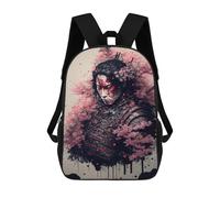 sinyumoney 3D Samurai Warrior Art Print-1 School Backpack for Kids Adult,Animal Schoolbags Large Bookbags Casual Daypack with Side Mesh Pocket 17inch