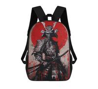 sinyumoney 3D Samurai Warrior Art Print-3 Print Children Backpack for School Students Backpacks Schoolbag Shoulder Book Bags 17inch