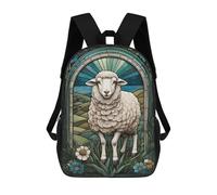sinyumoney 3D Sheep Animal Printing Daypacks Kids Casual Backpack Knapsack High Capacity Rucksack Travel Laptop Book Bag 17inch