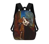 sinyumoney 3D Sigismund Augustus Kid's Backpack Waterproof 17inch School Bag Cute Rucksacks Fashion Casual Schoolbag for Kids for Girl Boy School