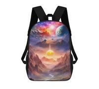 sinyumoney 3D Small Star Printing Daypacks Kids Casual Backpack Knapsack High Capacity Rucksack Travel Laptop Book Bag 17inch