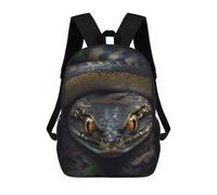 sinyumoney 3D Snake I Printing Daypacks Kids Casual Backpack Knapsack High Capacity Rucksack Travel Laptop Book Bag 17inch