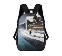 sinyumoney 3D Snow at Handa School Backpack Student Casual Backpack For Kid's Children's Daypack Bookbag Hiking Sports Outdoor Work Travel Laptop Bag 17inch