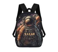 sinyumoney 3D Space Explorer Art Print Kid's Backpack Waterproof School Bag Bookbag Cute Rucksacks Fashion Casual Schoolbag for Kids for Girl Boy School 17inch