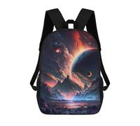 sinyumoney 3D Space Fantasy Realms Printing Daypacks Kids Casual Backpack Knapsack High Capacity Rucksack Travel Laptop Book Bag 17inch