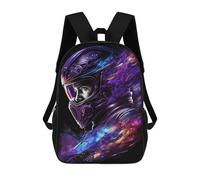 sinyumoney 3D Space Helmet Artwork 17 Inch School Backpack Student Casual Backpack For Kid's Children's Daypack Bookbag Hiking Sports Outdoor Work Travel Laptop Bag