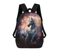 sinyumoney 3D Space Unicorn in Nebula Kid's Backpack Waterproof 17inch School Bag Cute Rucksacks Fashion Casual Schoolbag for Kids for Girl Boy School