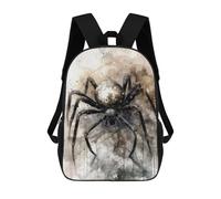 sinyumoney 3D Spider Inked Arachnid Printing Daypacks Kids Casual Backpack Knapsack High Capacity Rucksack Travel Laptop Book Bag 17inch