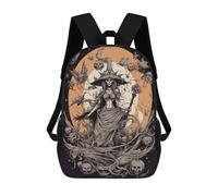 sinyumoney 3D Spooky Witch Moonlit Night -1 Print Children Backpack for School Students Backpacks Schoolbag Shoulder Book Bags 17inch