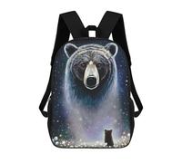 sinyumoney 3D Starry Sky Bear Gazing Kid's Backpack Waterproof School Bag Bookbag Cute Rucksacks Fashion Casual Schoolbag for Kids for Girl Boy School 17inch