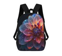 sinyumoney 3D Stuning Dahlia Flowers Kid's Backpack Waterproof 17inch School Bag Cute Rucksacks Fashion Casual Schoolbag for Kids for Girl Boy School